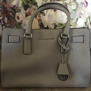 Powder blue Michael Kors dual strap handbag